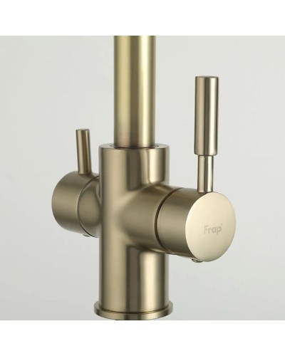 Смеситель для кухни Frap H52 F4352-3 Сатин золотой