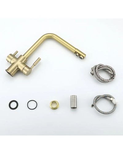 Смеситель для кухни Frap H52 F4352-3 Сатин золотой