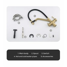 Смеситель для кухни Gappo G4398-83 Золотой сатин Черный