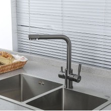 Смеситель для кухни Frap H52 F4352-9 Оружейная сталь