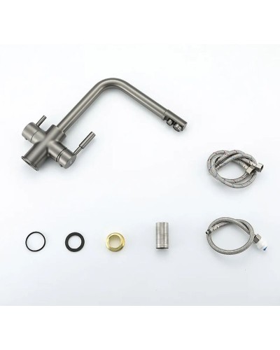 Смеситель для кухни Frap H52 F4352-9 Оружейная сталь