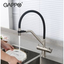 Смеситель для кухни Gappo G4398-85 Сатин Черный