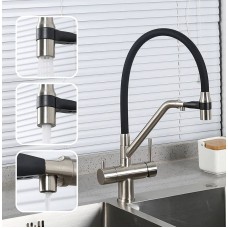 Смеситель для кухни Gappo G4398-85 Сатин Черный