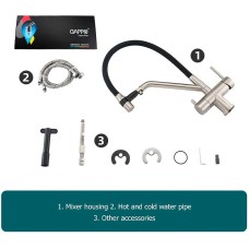 Смеситель для кухни Gappo G4398-85 Сатин Черный