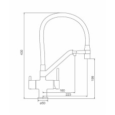 Смеситель для кухни Gappo G4398-85 Сатин Черный