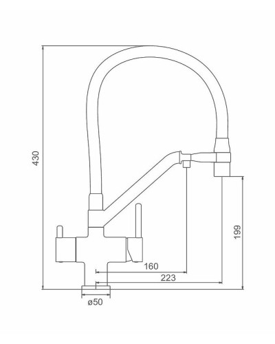 Смеситель для кухни Gappo G4398-85 Сатин Черный