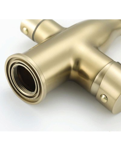 Смеситель для кухни Frap H69 F4396-3 Сатин золотой Черный