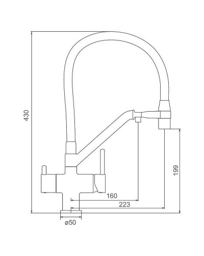 Смеситель для кухни Gappo G4398-86 Черный матовый