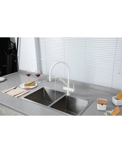 Смеситель для кухни Gappo G4398-88 Белый