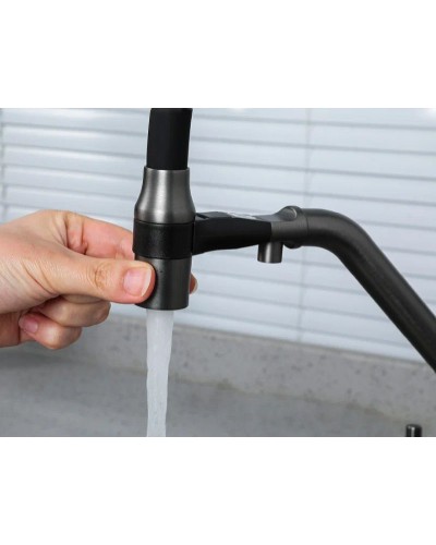 Смеситель для кухни Gappo G4398-89 Оружейная сталь Черный