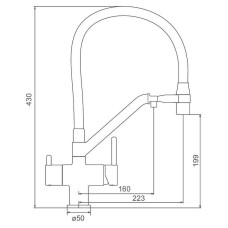 Смеситель для кухни Gappo G4398-89 Оружейная сталь Черный