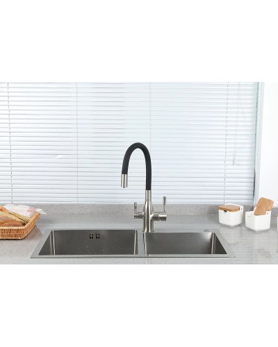 Смеситель для кухни Frap H69 F4396-5 Сатин Черный