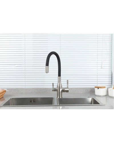 Смеситель для кухни Frap H69 F4396-5 Сатин Черный