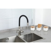 Смеситель для кухни Frap H69 F4396-5 Сатин Черный