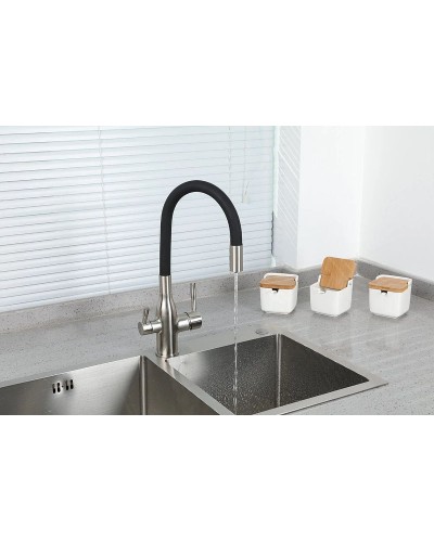 Смеситель для кухни Frap H69 F4396-5 Сатин Черный