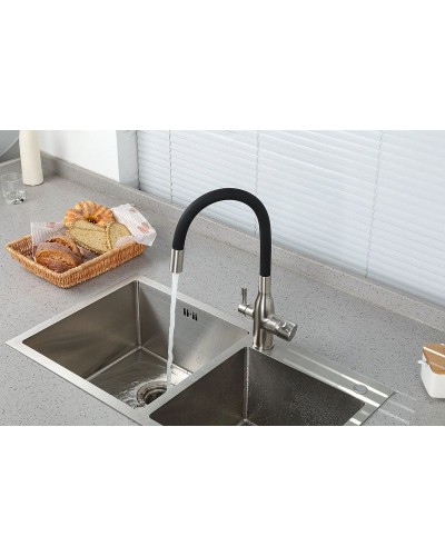 Смеситель для кухни Frap H69 F4396-5 Сатин Черный