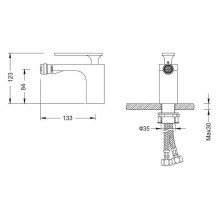 Смеситель для биде Timo Torne 4362/17F Золото матовое