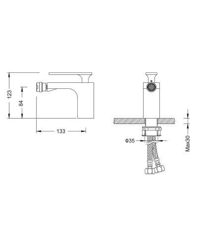 Смеситель для биде Timo Torne 4362/17F Золото матовое