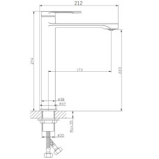 Смеситель для раковины Orange Vesper M10-121b Черный матовый