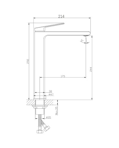 Смеситель для раковины Orange Gauss M30-121b Черный матовый