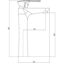 Смеситель для раковины Orange OneLife P09-121cr Хром