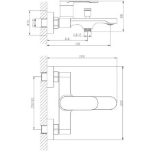 Смеситель для ванны Orange Vesper M10-100cr Хром