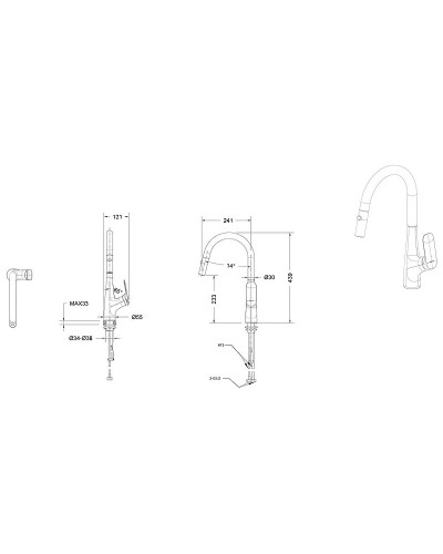 Смеситель для кухни Bravat F7428563CP-ENG Хром