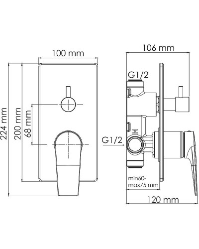 Смеситель для душа WasserKRAFT Aisch 5571 Золото матовое