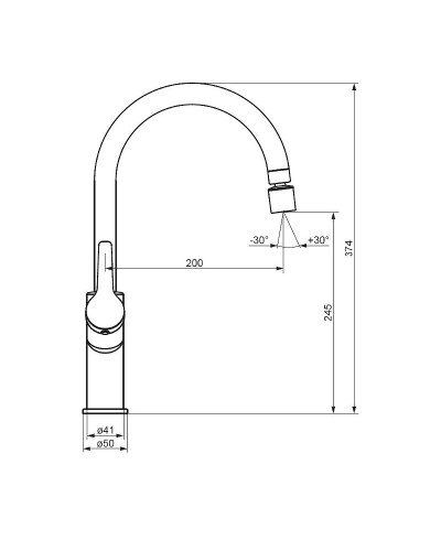 Смеситель для кухни Damixa Eclipse 310722000 Хром
