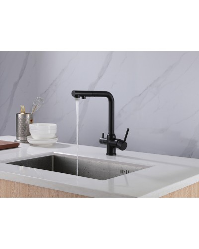 Смеситель для кухни Abber Emotion AF8814B Черный матовый