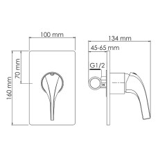 Смеситель для раковины WasserKRAFT A71573 Золото глянцевое