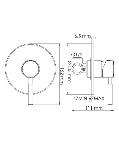 Смеситель для раковины WasserKRAFT A41513 Хром