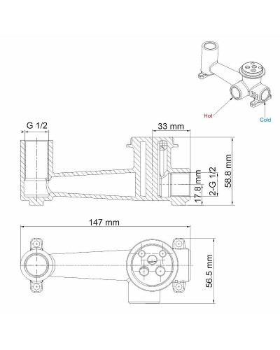 Смеситель для раковины WasserKRAFT A16573 Светлая бронза