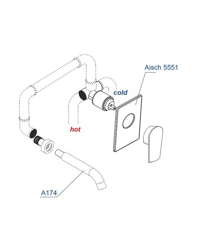 Смеситель для раковины WasserKRAFT A55543 Золото матовое