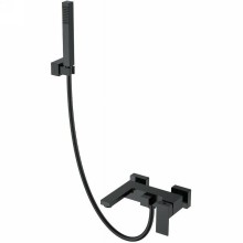 Смеситель для ванны Boheme Qubic 473-B Черный матовый