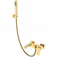Смеситель для ванны Boheme Qubic 473-G Золото глянцевое