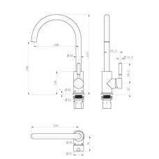 Смеситель для кухни Paulmark Holstein Ho212063