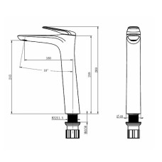 Смеситель для раковины Comforty FC074B-CKBT Белый