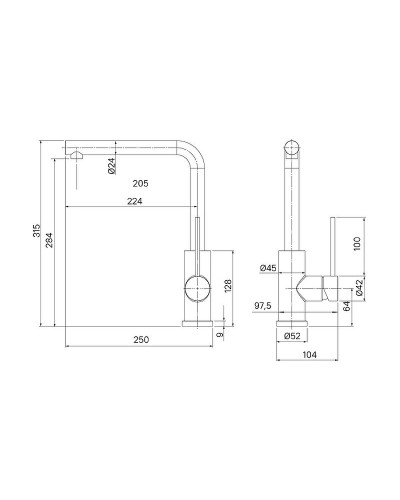 Смеситель для кухни Iddis Rule RULSBL0i05 Хром