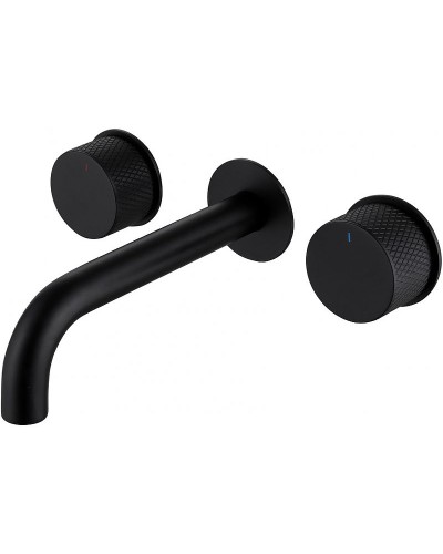 Смеситель для раковины Abber Wasser Kreis AF81122B Черный матовый