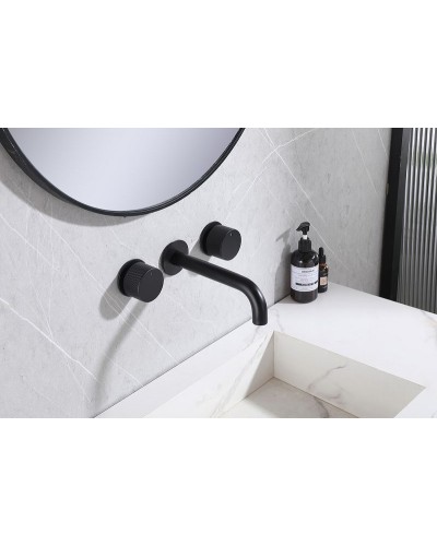 Смеситель для раковины Abber Wasser Kreis AF81122B Черный матовый