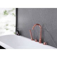 Смеситель на борт ванны Abber Wasser Kreis AF8113RG Розовое золото