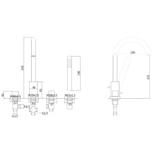 Смеситель на борт ванны Abber Wasser Kreis AF8113RG Розовое золото