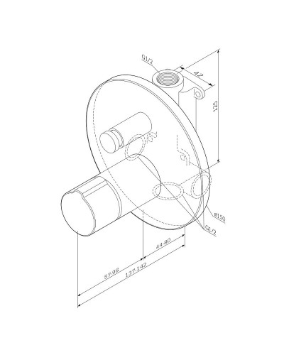 Смеситель для душа AM.PM X-Joy TouchReel F85A45722 Черный матовый