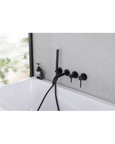 Смеситель для ванны Abber Wasser Kreis AF8130B Черный матовый