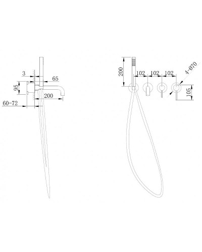 Смеситель для ванны Abber Wasser Kreis AF8130RG Розовое золото
