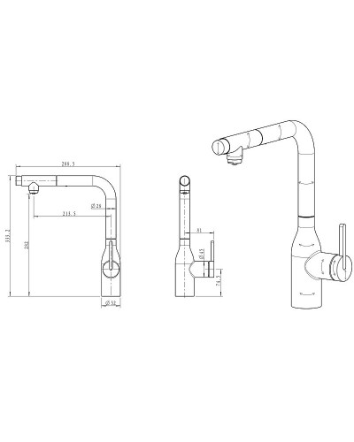 Смеситель для кухни Paulmark Viper Vi213105-401 Антрацит