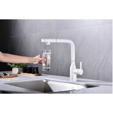 Смеситель для кухни Paulmark Viper Vi213105-431 Белый матовый