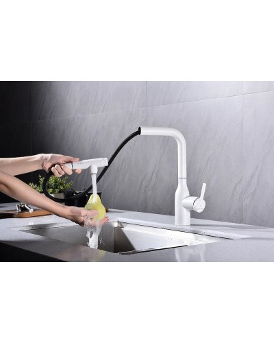 Смеситель для кухни Paulmark Viper Vi213105-431 Белый матовый