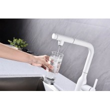 Смеситель для кухни Paulmark Viper Vi213105-431 Белый матовый